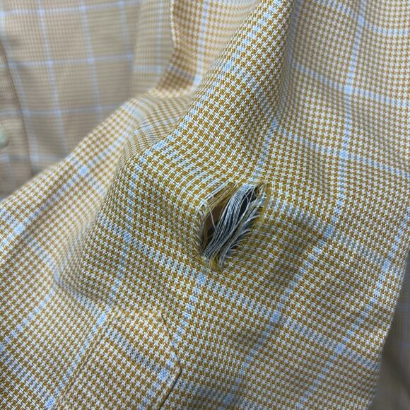 Brooks Brothers Shirt Mens 2XL XXL Orange Plaid Button Down Made In USA (photo) - Picture 3 of 8